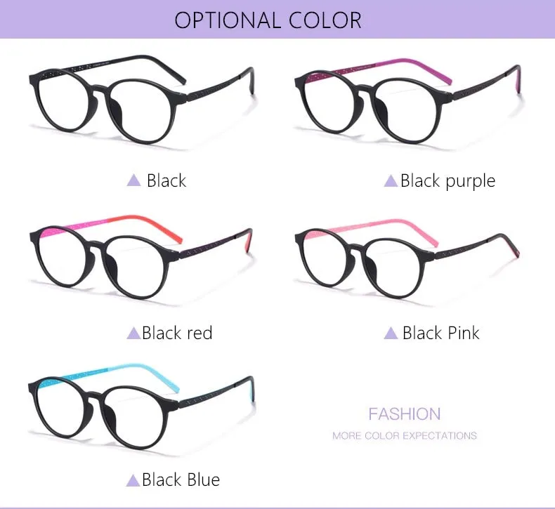 Yimaruili Unisex Full Rim Round Titanium Frame Eyeglasses 8868T