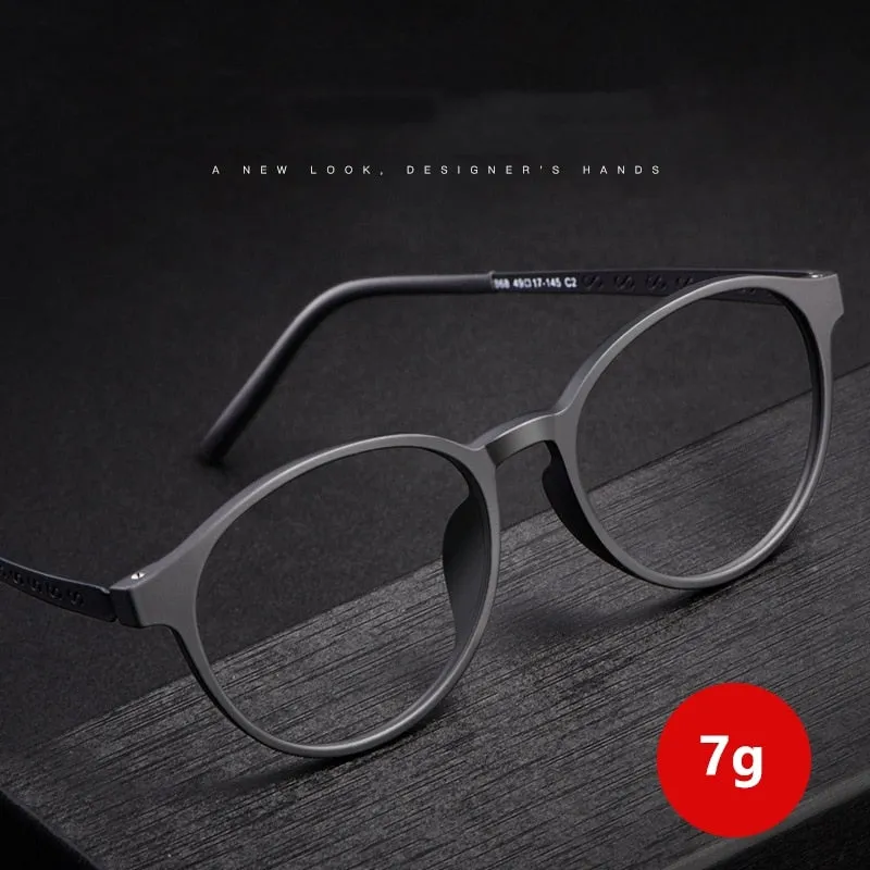 Yimaruili Unisex Full Rim Round Titanium Frame Eyeglasses 8868T