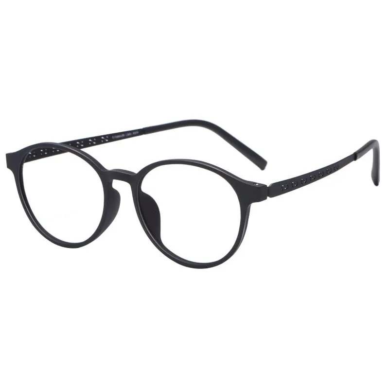 Yimaruili Unisex Full Rim Round Titanium Frame Eyeglasses 8868T