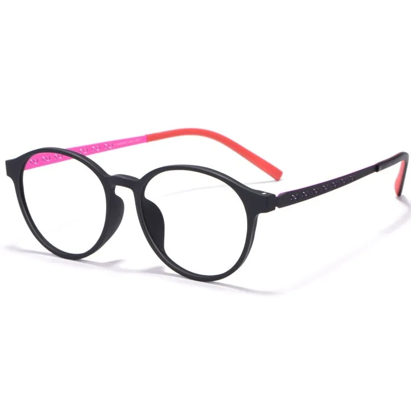 Yimaruili Unisex Full Rim Round Titanium Frame Eyeglasses 8868T
