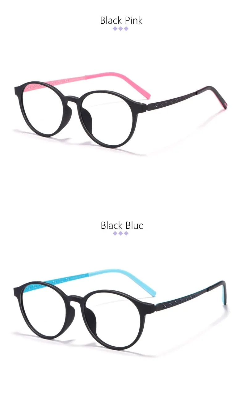 Yimaruili Unisex Full Rim Round Titanium Frame Eyeglasses 8868T