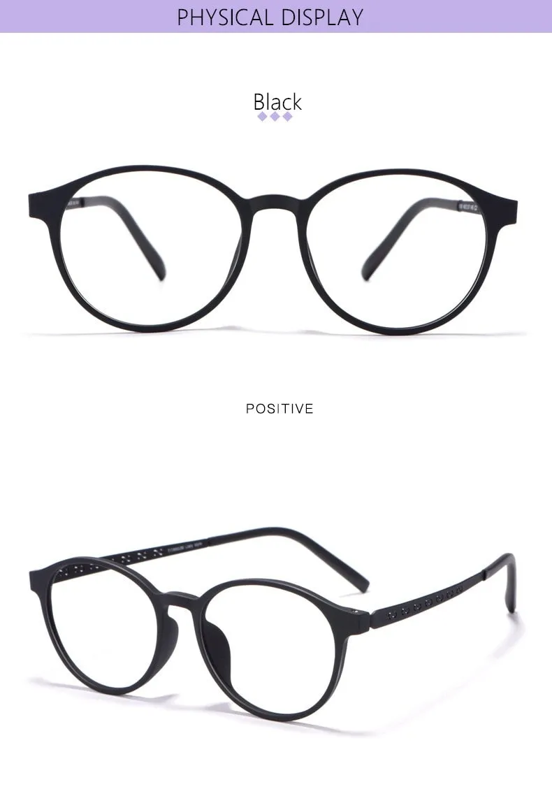 Yimaruili Unisex Full Rim Round Titanium Frame Eyeglasses 8868T