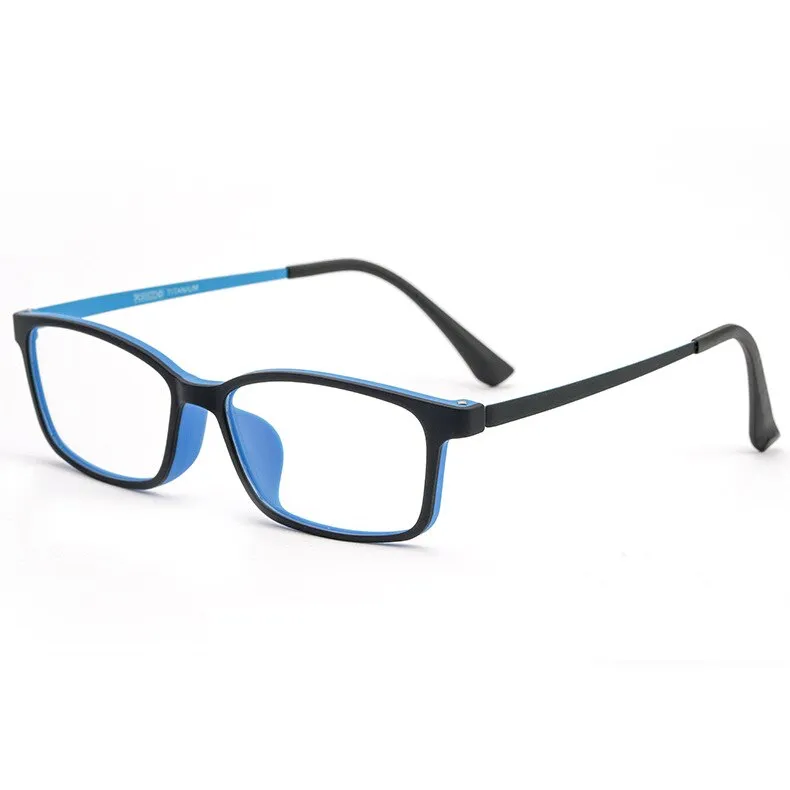 Yimaruili Unisex Full Rim Small Rectangle Square Tr 90 Titanium Eyeglasses 3085