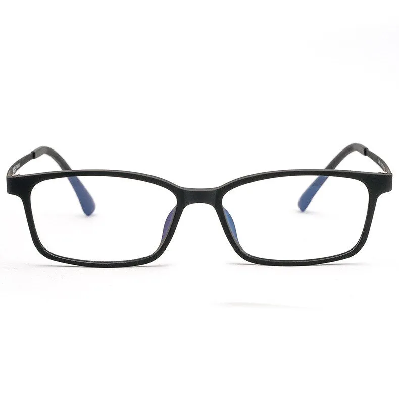 Yimaruili Unisex Full Rim Small Rectangle Square Tr 90 Titanium Eyeglasses 3085