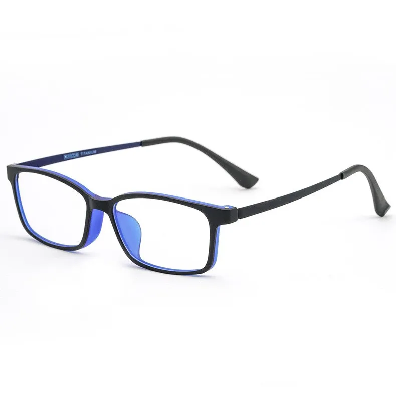 Yimaruili Unisex Full Rim Small Rectangle Square Tr 90 Titanium Eyeglasses 3085