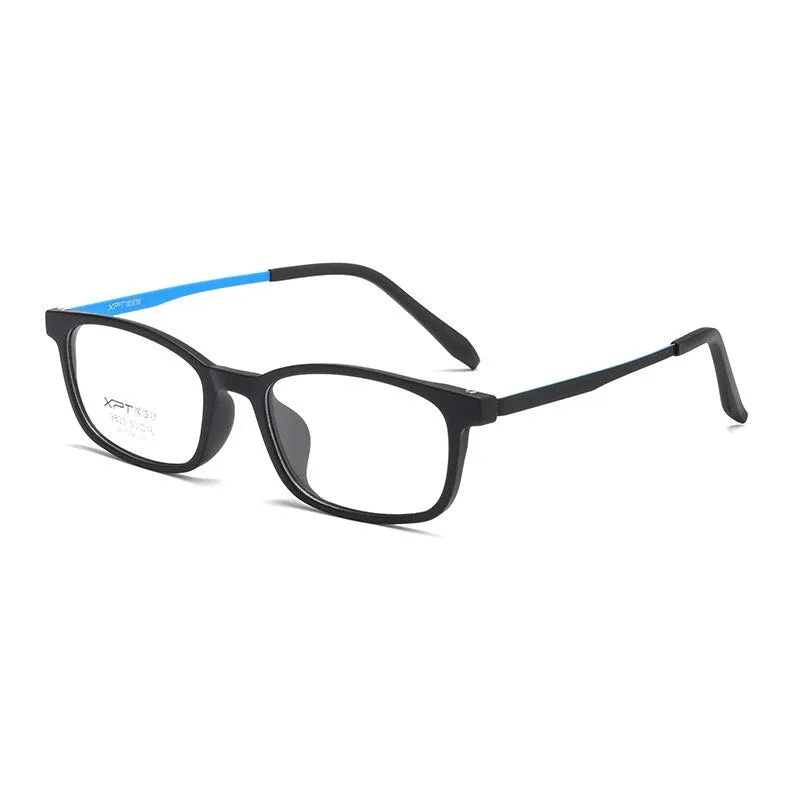 Yimaruili Unisex Full Rim Small Square Tr 90 Titanium Eyeglasses 9833XP