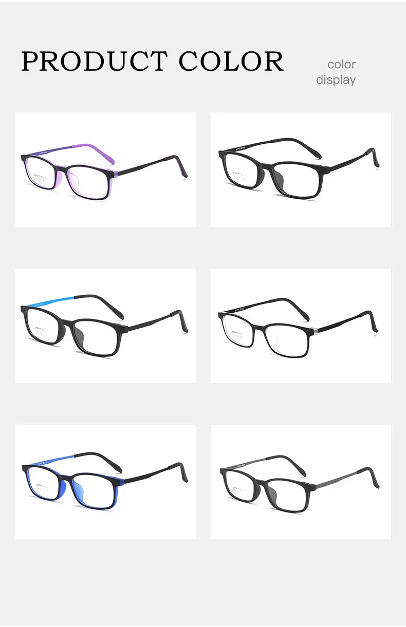 Yimaruili Unisex Full Rim Small Square Tr 90 Titanium Eyeglasses 9833XP