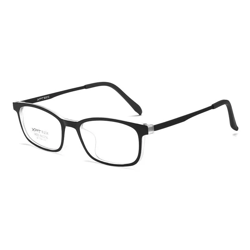Yimaruili Unisex Full Rim Small Square Tr 90 Titanium Eyeglasses 9833XP