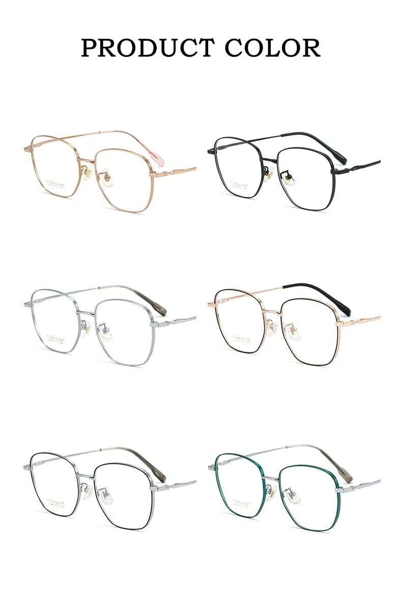 Yimaruili Unisex Full Rim Square Titanium Frame Eyeglasses 02K5016