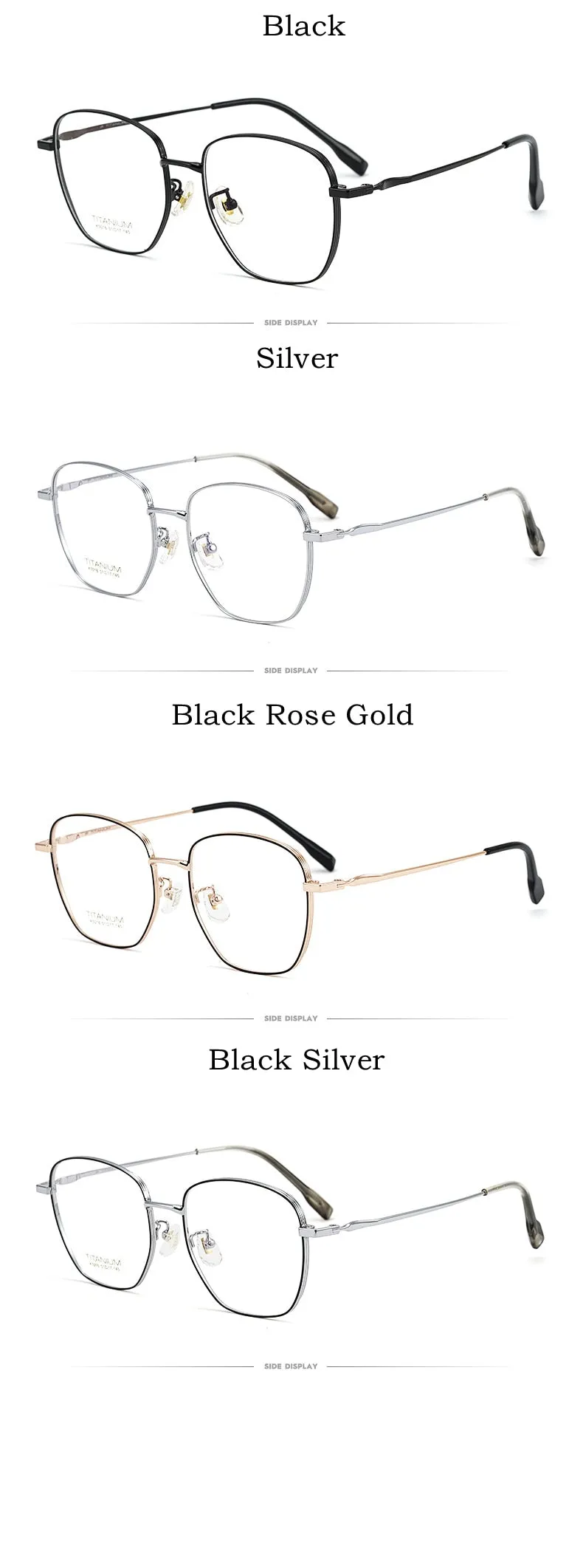 Yimaruili Unisex Full Rim Square Titanium Frame Eyeglasses 02K5016