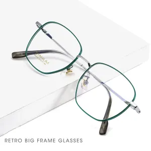 Yimaruili Unisex Full Rim Square Titanium Frame Eyeglasses 02K5016