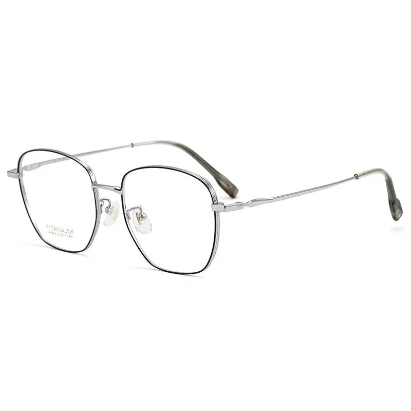 Yimaruili Unisex Full Rim Square Titanium Frame Eyeglasses 02K5016