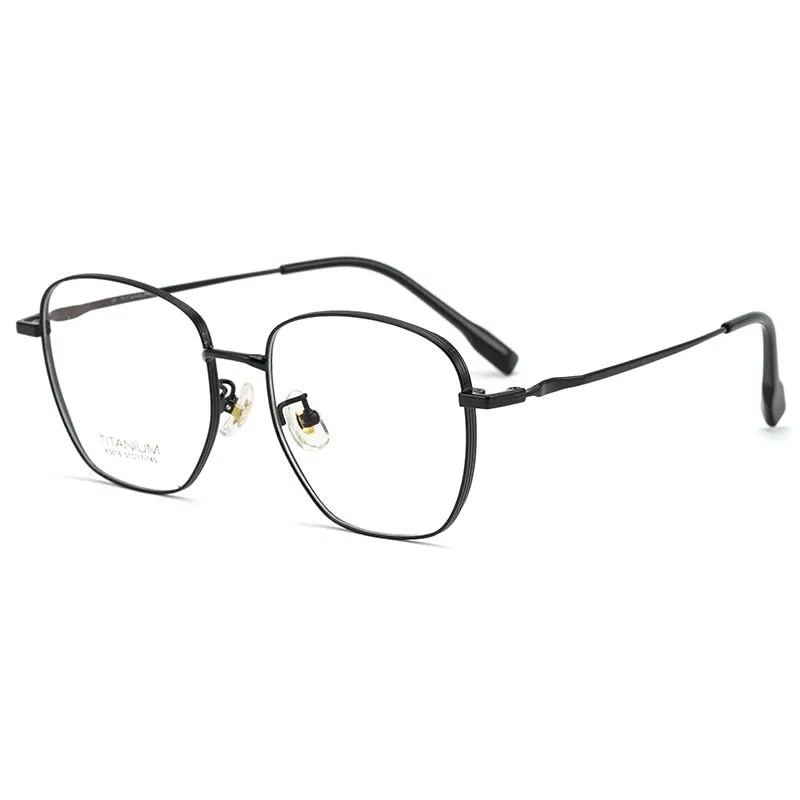 Yimaruili Unisex Full Rim Square Titanium Frame Eyeglasses 02K5016
