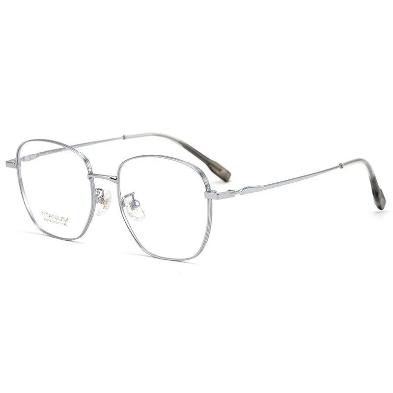 Yimaruili Unisex Full Rim Square Titanium Frame Eyeglasses 02K5016