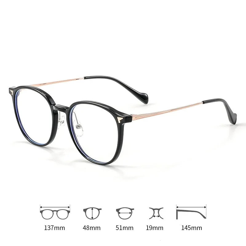 Yimaruili Unisex Full Rim Square Tr 90 Alloy Eyeglasses 01247