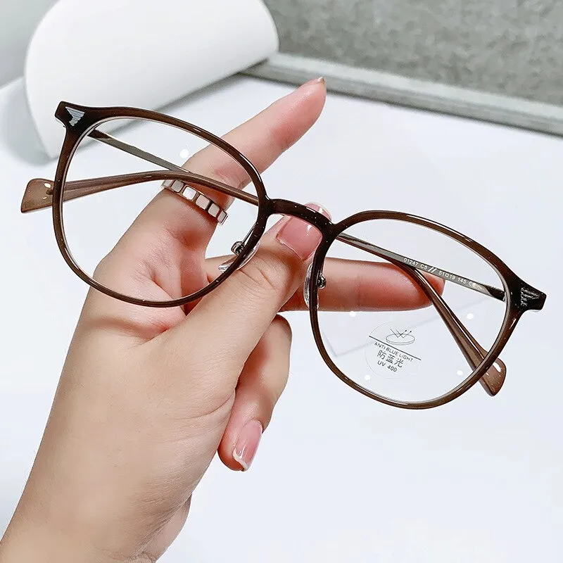 Yimaruili Unisex Full Rim Square Tr 90 Alloy Eyeglasses 01247