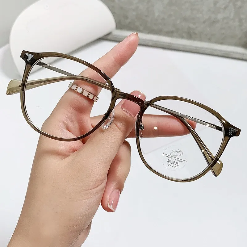 Yimaruili Unisex Full Rim Square Tr 90 Alloy Eyeglasses 01247
