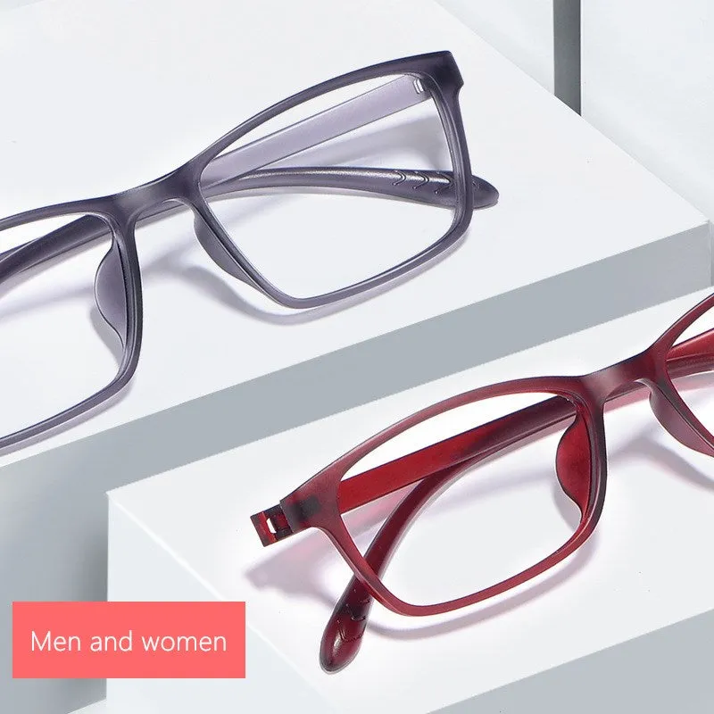 Yimaruili Unisex Full Rim Square Tr 90 Eyeglasses X1x2