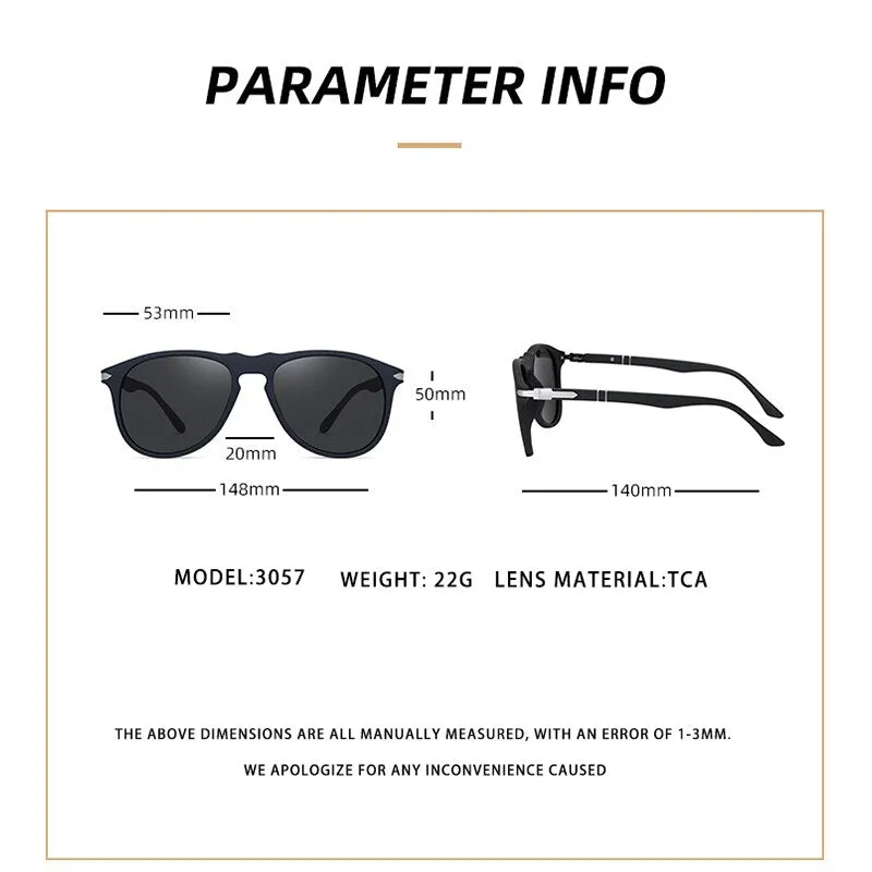 Yimaruili Unisex Full Rim Square Tr 90 Polarized Sunglasses C3057