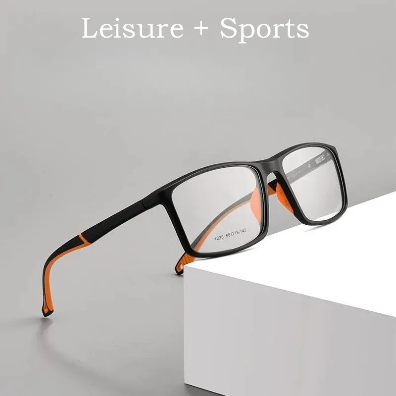 Yimaruili Unisex Full Rim Square Tr 90 Sport Eyeglasses Y1226d