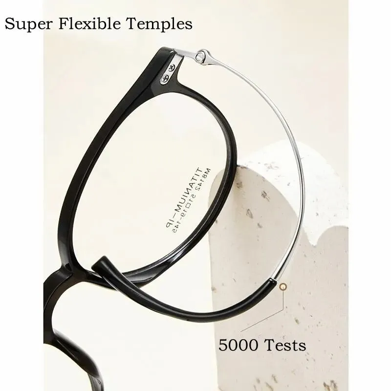 Yimaruili Unisex Full Rim Square Tr 90Titanium Eyeglasses M8142