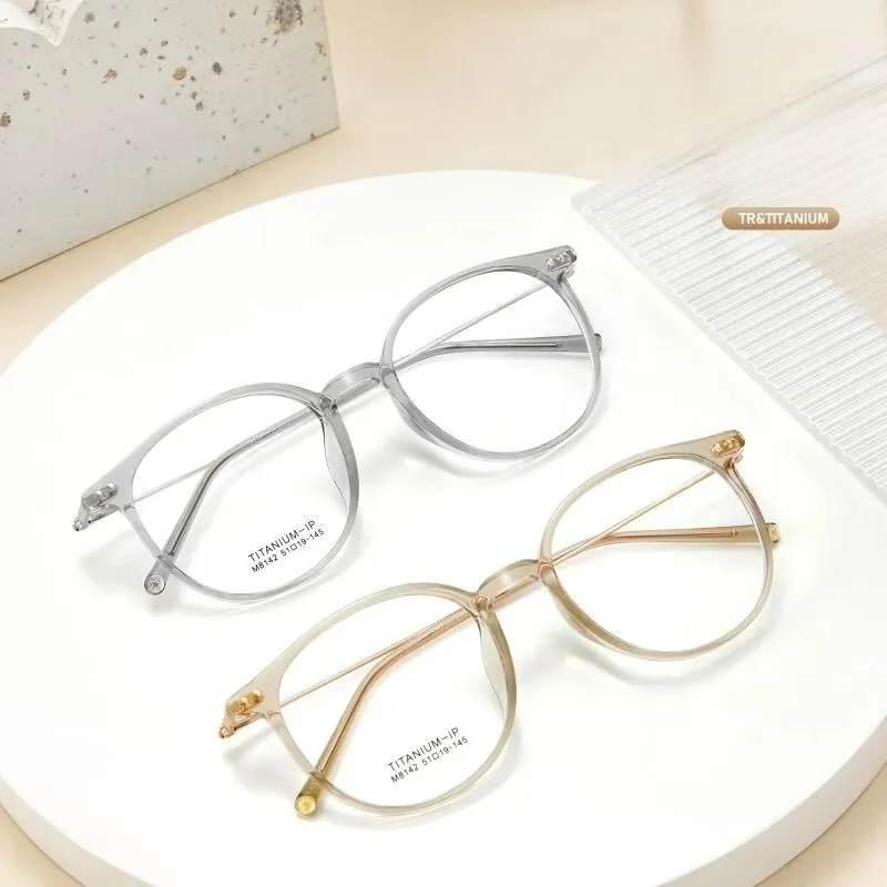 Yimaruili Unisex Full Rim Square Tr 90Titanium Eyeglasses M8142