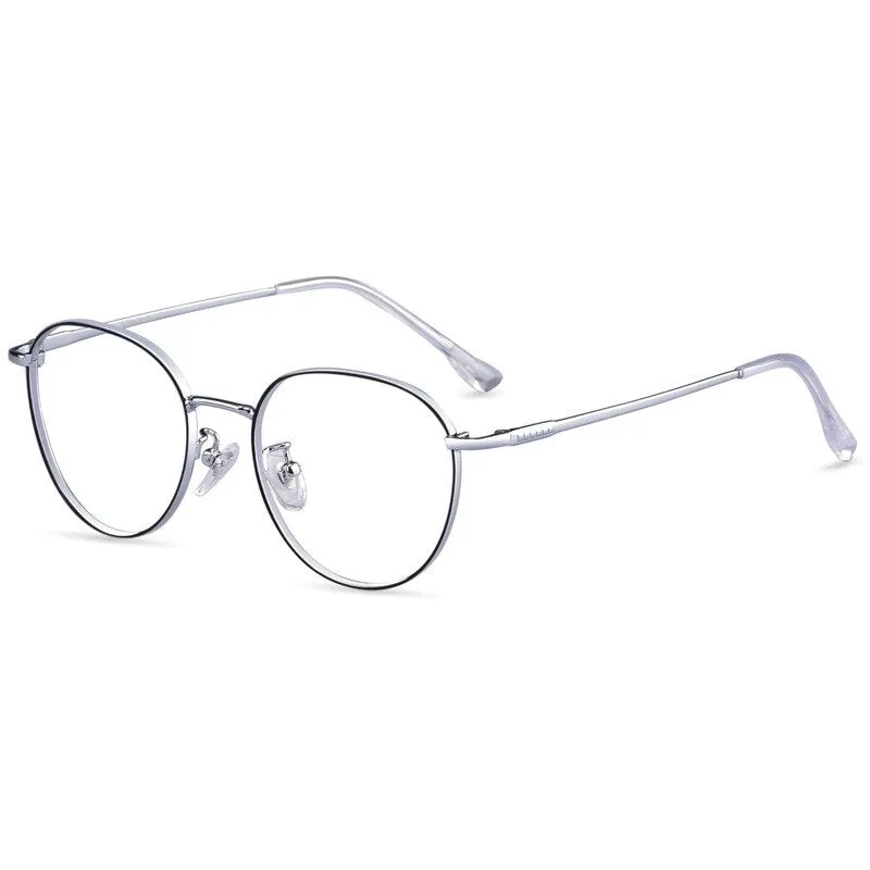 Yimaruili Unisex Full Rim β Titanium Round Frame Eyeglasses 80047