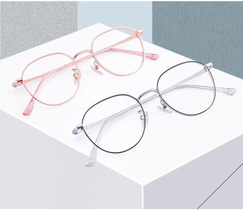Yimaruili Unisex Full Rim β Titanium Round Frame Eyeglasses 80047
