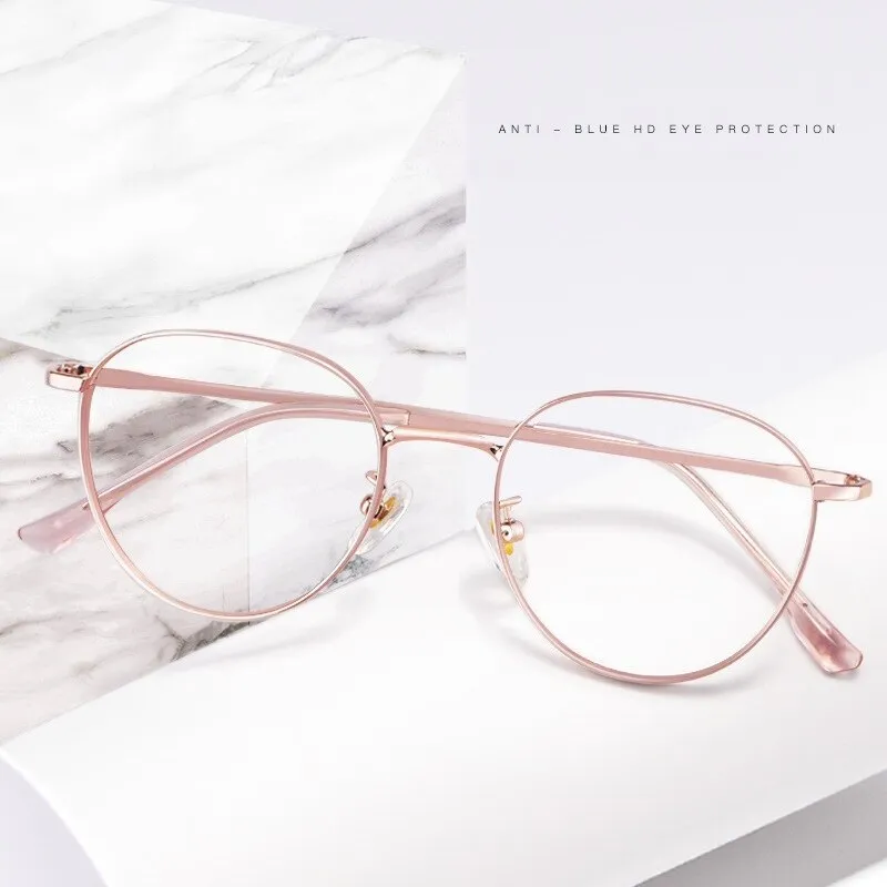 Yimaruili Unisex Full Rim β Titanium Round Frame Eyeglasses 80047