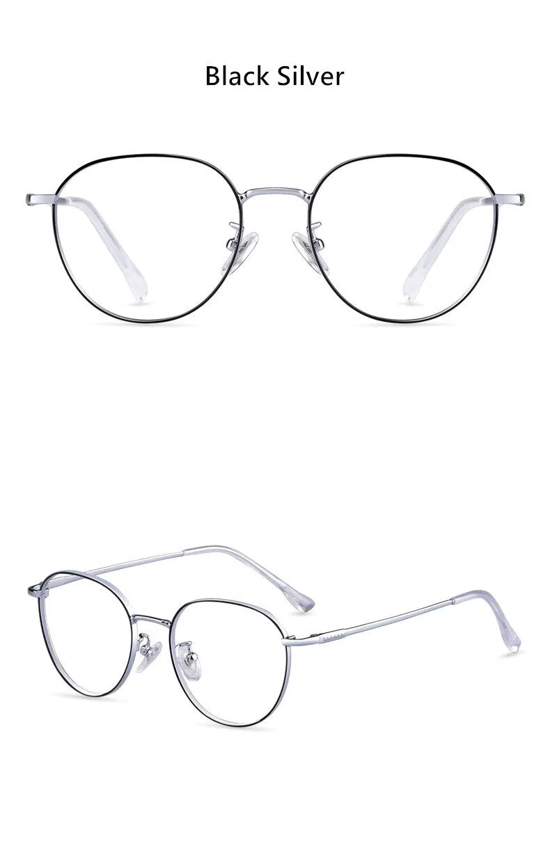 Yimaruili Unisex Full Rim β Titanium Round Frame Eyeglasses 80047