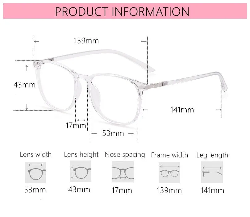 Yimaruili Unisex Full Rim TR 90 Resin Round Frame Eyeglasses 6621