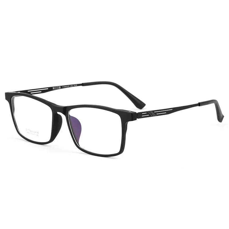 Yimaruili Unisex Full Rim TR 90 Resin β Titanium Frame Eyeglasses Y8883