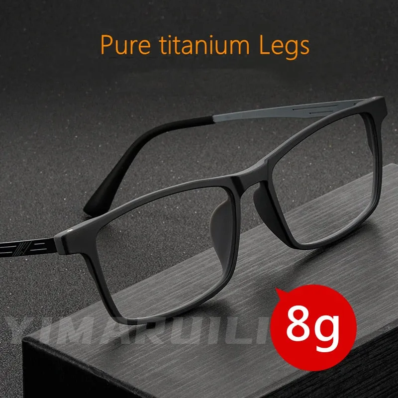 Yimaruili Unisex Full Rim TR 90 Resin β Titanium Frame Eyeglasses Y8883