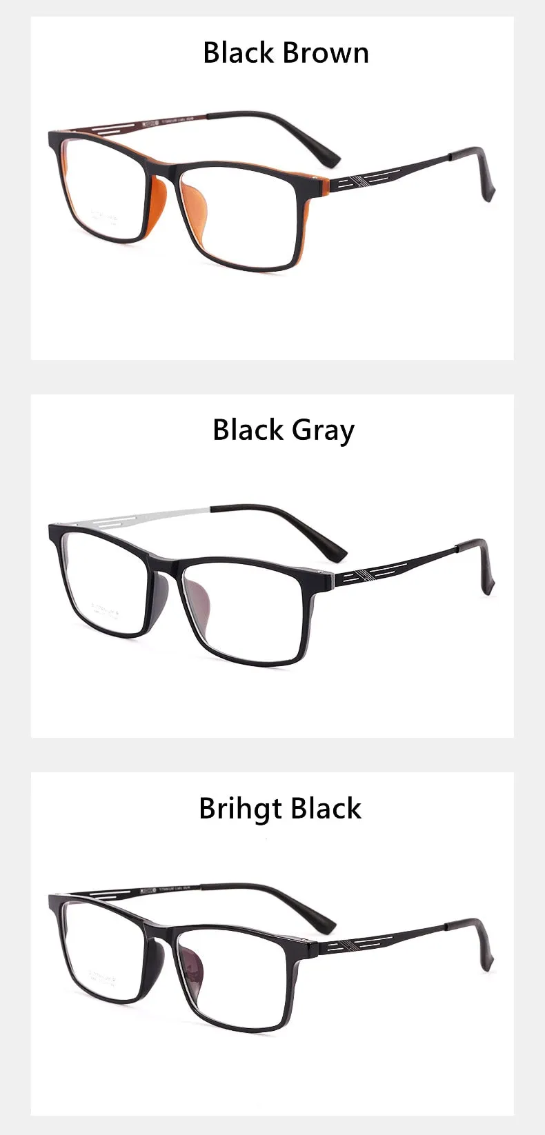 Yimaruili Unisex Full Rim TR 90 Resin β Titanium Frame Eyeglasses Y8883