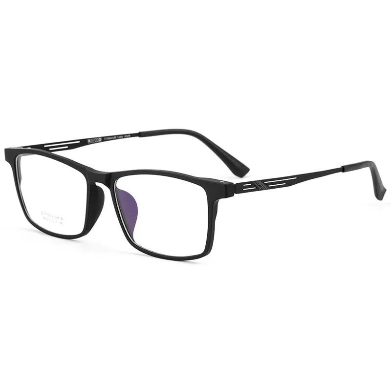 Yimaruili Unisex Full Rim TR 90 Resin β Titanium Frame Eyeglasses Y8883