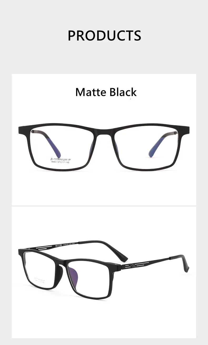 Yimaruili Unisex Full Rim TR 90 Resin β Titanium Frame Eyeglasses Y8883
