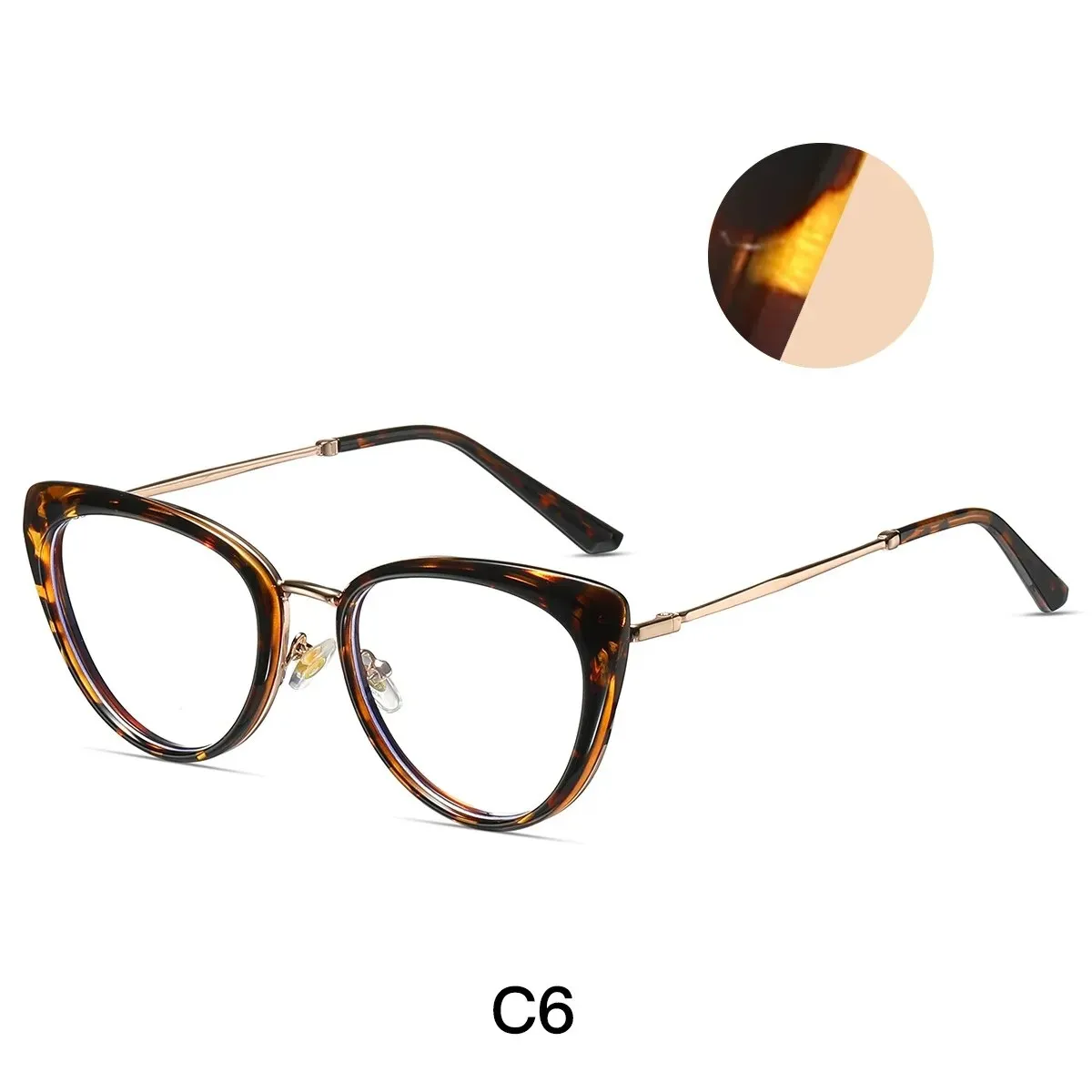 Yimaruili Women's Full Rim Cat Eye Alloy Eyeglasses 87007