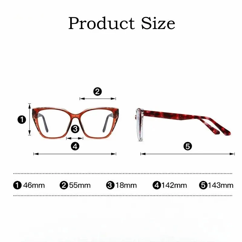 Yimaruili Women's Full Rim Cat Eye Tr 90 Acetate Eyeglasses 87216