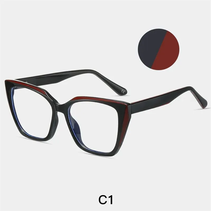 Yimaruili Women's Full Rim Cat Eye Tr 90 Acetate Eyeglasses 87216