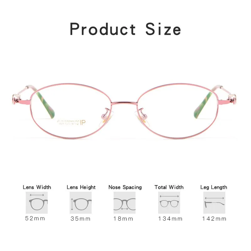 Yimaruili Women's Full Rim Oval Alloy Eyeglasses 3524X
