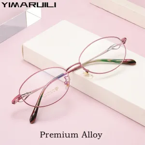Yimaruili Women's Full Rim Oval Alloy Eyeglasses 3524X