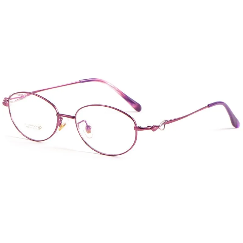 Yimaruili Women's Full Rim Oval Alloy Eyeglasses 3524X