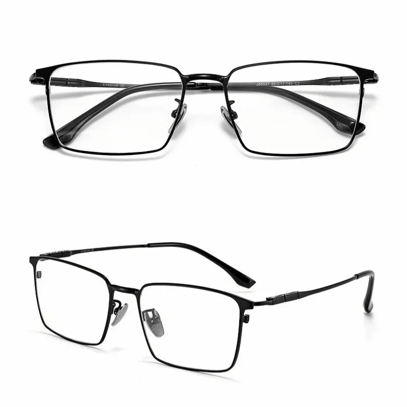 Yimaruli Men's Full Rim Square IP Titanium Eyeglasses J86037