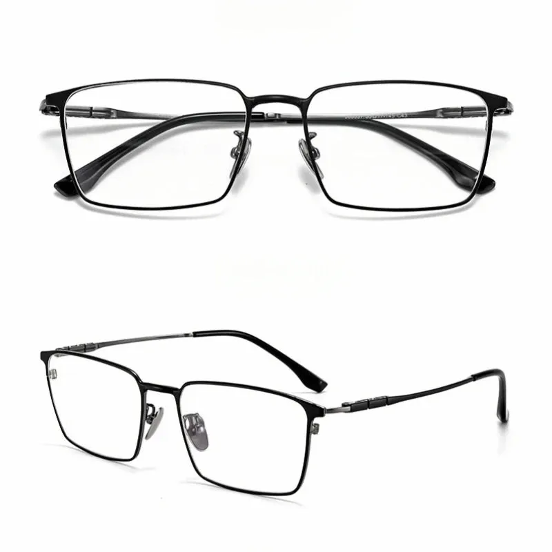 Yimaruli Men's Full Rim Square IP Titanium Eyeglasses J86037
