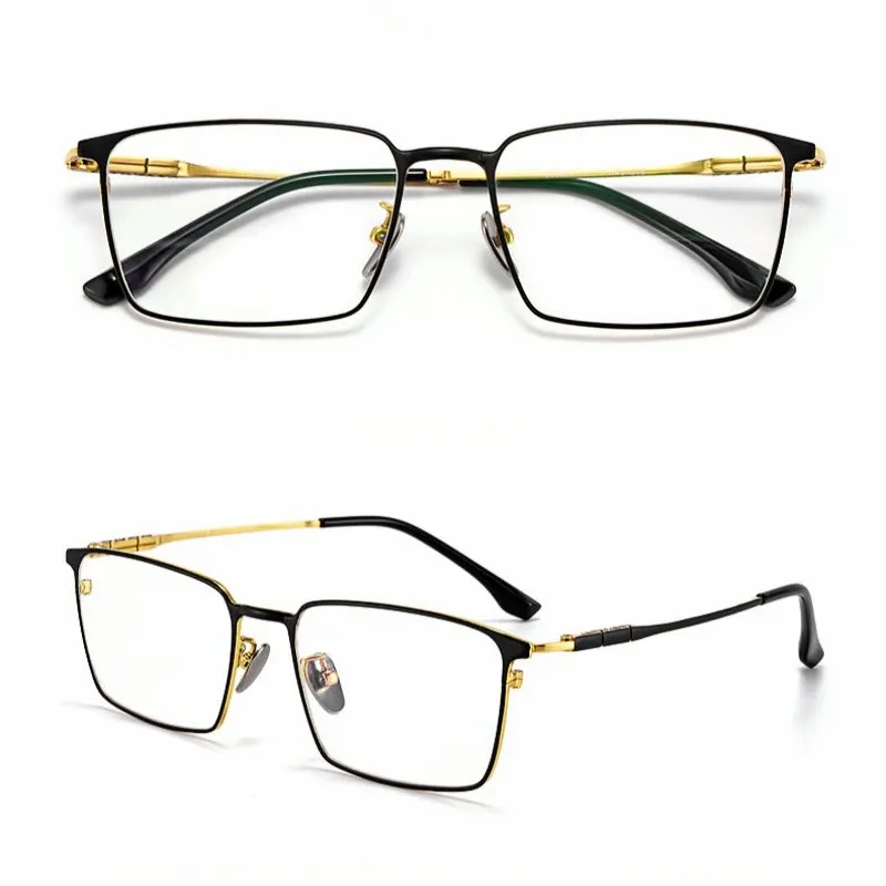 Yimaruli Men's Full Rim Square IP Titanium Eyeglasses J86037