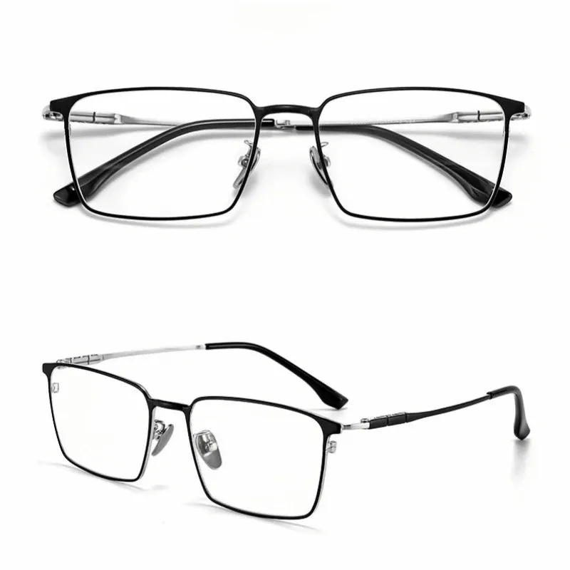 Yimaruli Men's Full Rim Square IP Titanium Eyeglasses J86037