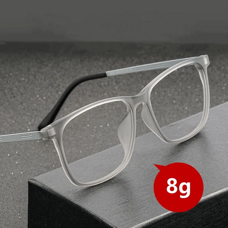 Yimaruli Men's Full Rim Titanium Square Frame Eyeglasses 9825