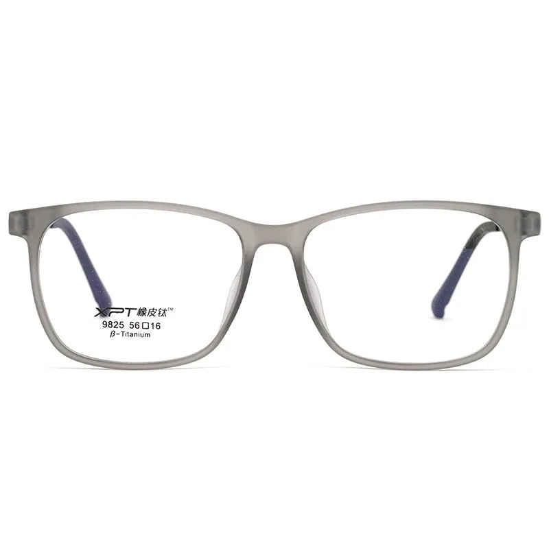 Yimaruli Men's Full Rim Titanium Square Frame Eyeglasses 9825