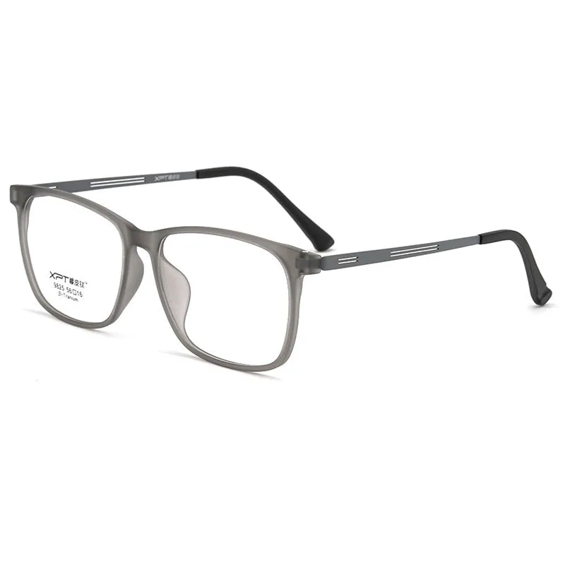 Yimaruli Men's Full Rim Titanium Square Frame Eyeglasses 9825