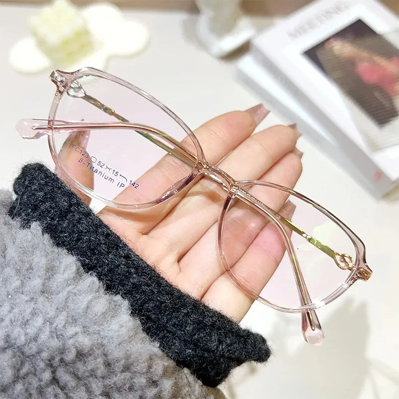 Yimaruli Women's Small Full Rim Cat Eye Square Alloy Eyeglasses F123x